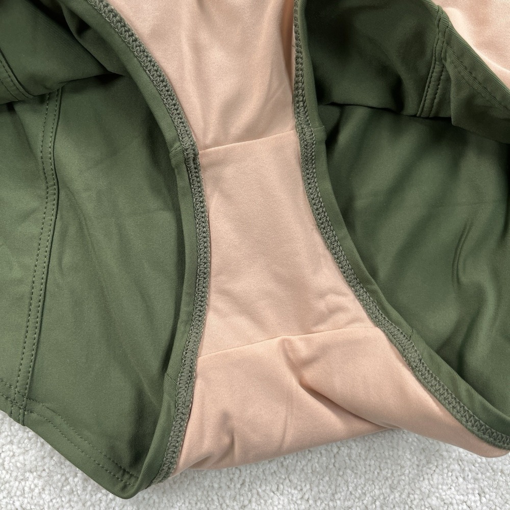 J Crew Bikini Set High Rise Bottoms M Underwire Top 34C Olive Green NWOT - Picture 12 of 12